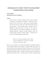 Analysing preservice teachers' rubrics for assessing students’ learning in primary science education