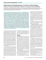 Health impacts of pesticide exposure in a cohort of outdoor workers