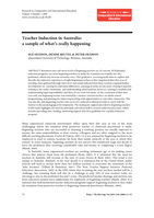 Teacher induction in Australia: a sample of what’s really happening