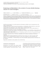 Exploring confidentiality in the context of nurse whistle blowing: issues for nurse managers