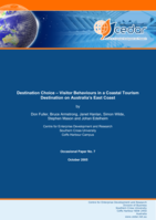 Destination choice - visitor behaviours in a coastal tourism destination on Australia’s east coast