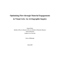 Optimising flow through material engagements in the visual arts: an a/r/tographic inquiry