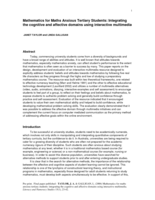 Mathematics for maths anxious tertiary students: integrating the cognitive and affective domains using interactive multimedia