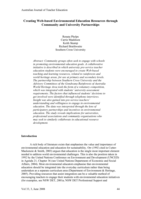 Creating web-based environmental education resources through community and university partnerships