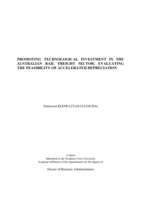 Promoting technological investment in the Australian rail freight sector: evaluating the feasibility of accelerated depreciation