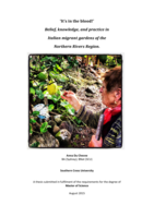 'It's in the blood!' Belief, knowledge, and practice in Italian migrant gardens of the Northern Rivers Region