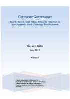 Corporate governance : board diversity and ethnic minority directors on New Zealand's stock exchange top 50 boards