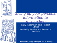 Giving up your personal information to researchers