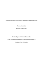 Responses of Palau's coral reefs to disturbances at multiple scales