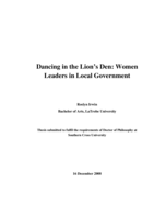 Dancing in the lion's den: women leaders in local government