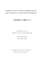 Trophic ecology of the nearshore zone in East Antarctica : a stable isotope approach