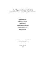 Race representation and subjectivity: a study of cultural responses to female beauty ideals in Australia