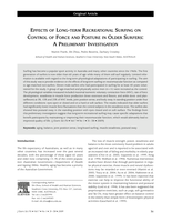 Effects of long-term recreational surfing on control of force and posture in older surfers: a preliminary investigation