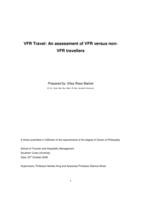 VFR travel : an assessment of VFR versus non-VFR travellers