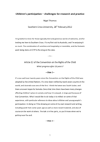 Children’s participation: challenges for research and practice