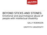 Beyond sticks and stones: emotional and psychological abuse of people with intellectual disability
