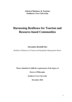 Harnessing resilience for tourism and resource-based communities