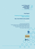 Preparing academics to teach in higher education: final report