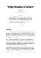 Using cross-disciplinary action learning sets when designing online assessment