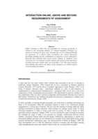 Interaction online: above and beyond the requirements of assessment