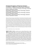 Changing perceptions of preservice teachers: innovations in middle schooling teacher education