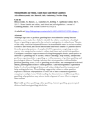 Mental health and online, land-based and mixed gamblers