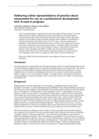 Gathering online representations of practice about assessment for use as a professional development tool: a case in progress: Who’s learning? Whose technology?