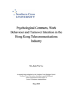 Psychological contracts, work behaviour and turnover intention in the Hong Kong telecommunications industry