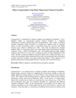 Object categorisation using Malay shape-based numeral classifiers