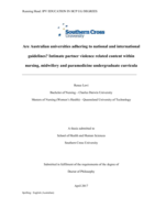 Are Australian universities adhering to national and international guidelines? Intimate partner violence related content within nursing, midwifery and paramedicine undergraduate curricula