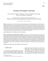 Genomics of Eucalyptus wood traits