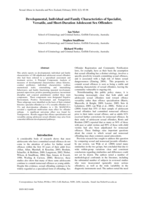 Developmental, individual and family characteristics of specialist, versatile, and short-duration adolescent sex offenders