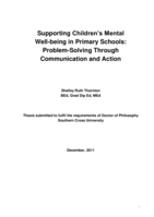 Supporting children’s mental well-being in primary schools : problem-solving through communication and action