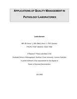 Applications of quality management in pathology laboratories