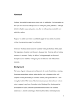 Writing for publication: the basics