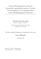 Career self-management in clan and hierarchical organisational cultures : towards the development of a competing values career self-management framework