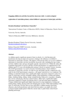 Engaging children in activities beyond the classroom walls: a social–ecological exploration of Australian primary school children's enjoyment of school play activities