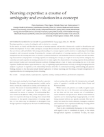 Nursing expertise: a course of ambiguity and evolution in a concept