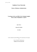 Learning to drive an SME in New Zealand : insights from a study of liquidators' reports