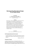 Reinvigorating educational design for an online world