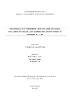 The influence of submarine groundwater discharge on carbon, nutrient and greenhouse gases dynamics in coastal waters
