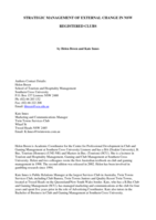 Strategic management of external change in NSW registered clubs