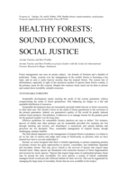 Healthy forests, sound economics, social justice