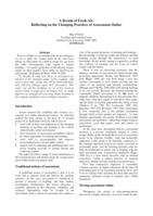 A breath of fresh air: reflecting on the changing practices of assessment online