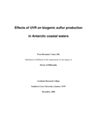 Effects of UVR on biogenic sulfur production in Antarctic coastal waters