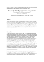 What would a global forest convention mean for tropical forests and for timber consumers?