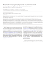Exploring the influence of workplace supports and relationships on safe medication practice: a pilot study of Australian graduate nurses
