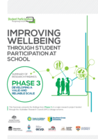 Improving wellbeing through student participation at school. Phase 3, Developing a valid and reliable scale: summary of research findings