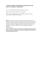 A feminist critique of foundational nursing research and theory on transition to motherhood