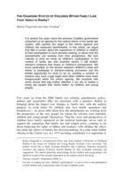 The changing status of children within family law from vision to reality?